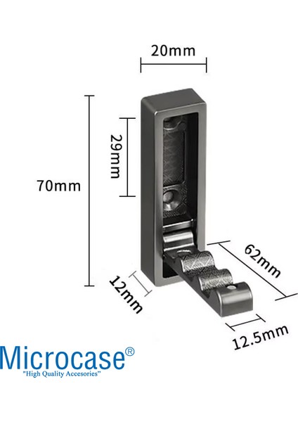 Çinko Kaplama Bas Açıl Pratik Askılık Anahtar Şapka Eşya Havlu Vb Askılık - AL5181 2 Adet fiyatları