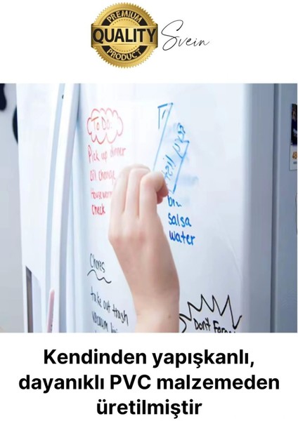 Kendinden Yapışkanlı Şeffaf Tahta Filmi 200X60 cm Okul Kreş Ofis Not Alma Yazı Çalışma Panosu Folyo