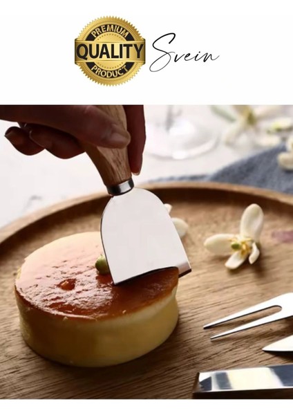 Bambu Saplı 4'lü Mini Şarküteri Bıçakları Servis Sunumluk Peynir ve Ekmek Kesimi Için Spatula Seti modelleri