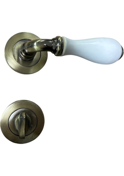 Dooraks Rozetli Porselen Kapı Kolu Antik Sarı Wc fiyatları