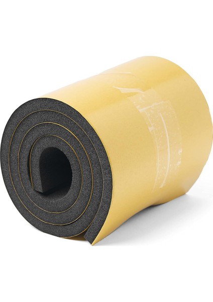 Yapışkanlı (5 MM EN:20 CM X 5 MT) Oto Araç Motor Ses Isı Yalıtım Izolasyon Bandı Kauçuk Sünger