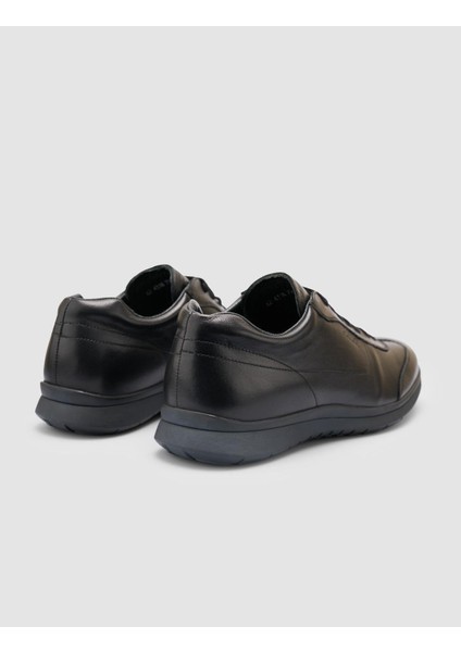 Deri Siyah Erkek Sneaker