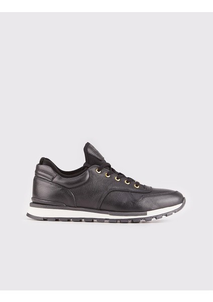 Erkek The Calabria Özel Tasarım Streç Detaylı Sneaker Ayakkabı 460E1181 Siyah