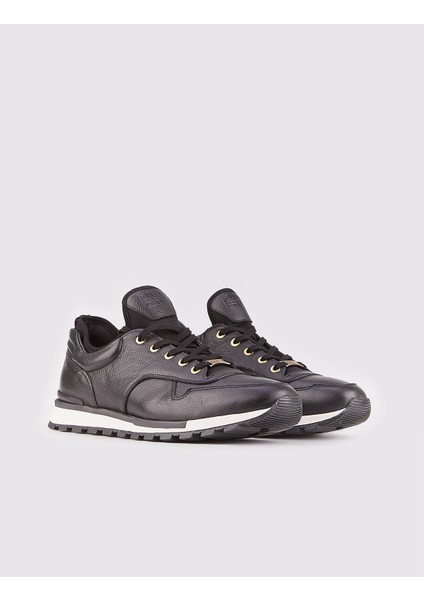 Erkek The Calabria Özel Tasarım Streç Detaylı Sneaker Ayakkabı 460E1181 Siyah