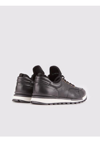 Erkek The Calabria Özel Tasarım Streç Detaylı Sneaker Ayakkabı 460E1181 Siyah