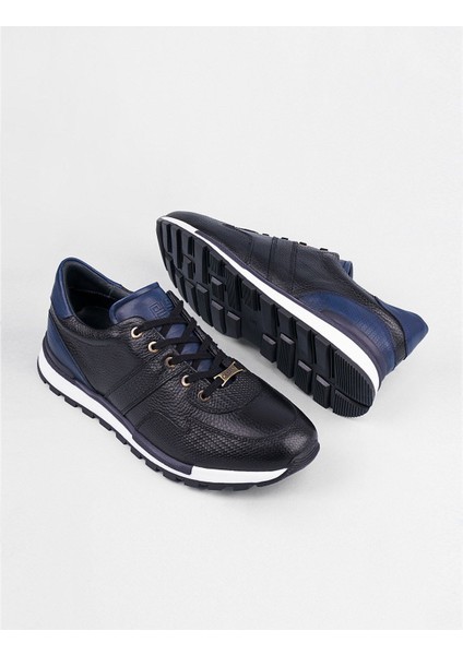 Erkek Procida Baskı Detaylı Bağcıklı Sneaker Ayakkabı 460M1301 Siyah