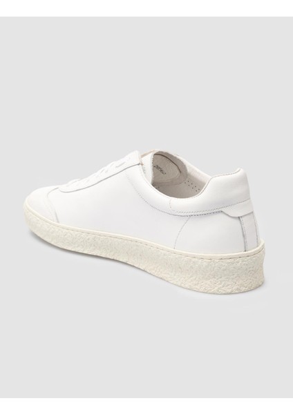 Erkek Özel Yapım Bağcıklı Geçme Taban Dikişli Sneaker Ayakkabı 292M1308 Beyaz
