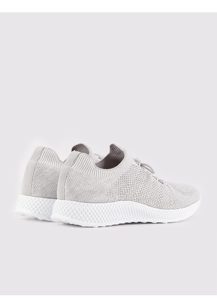 Detaylı Triko Gri Bağcıklı Erkek Spor Ayakkabı fırsatları
