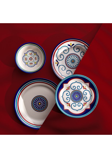 Morocco 24 Parça 6 Kişilik Yemek Takımı