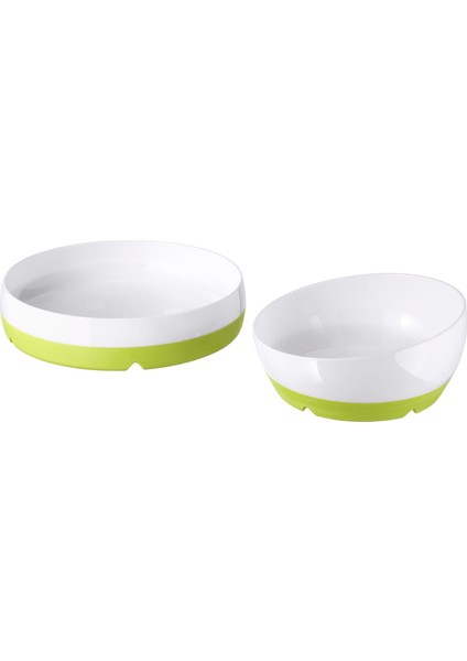 Smaglı Tabak Ve Kase Yeşil-Beyaz 2 Parça 30208348