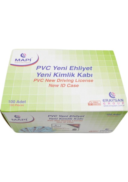 54X86 Pvc Yeni Ehliyet Kimlik Kabı 100 Lü 9101295