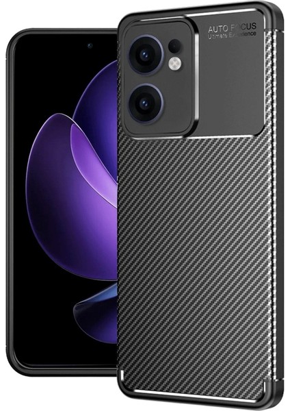 Reno 13F Uyumlu Kılıf Negro Karbon Desen Siyah