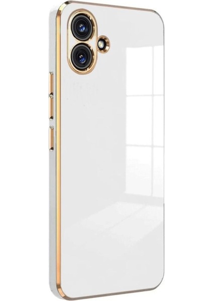 Samsung Galaxy A06 Uyumlu Kılıf Bark Volet Silikon Beyaz