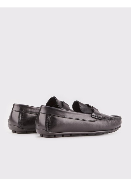 Hakiki Deri Siyah Erkek Loafer modelleri