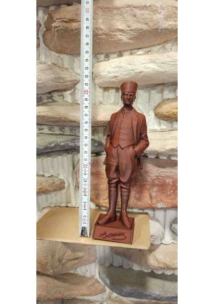 DEMİR MOBİLE PLA Plastik 3D Üretim 21 cm Imzalı Atatürk Biblo fırsatları