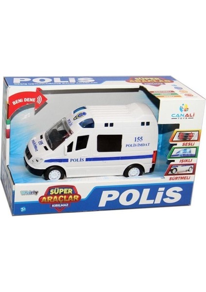 Sürtmeli Işıklı Sesli Pilli Polis Ekip Arabası 155 modelleri