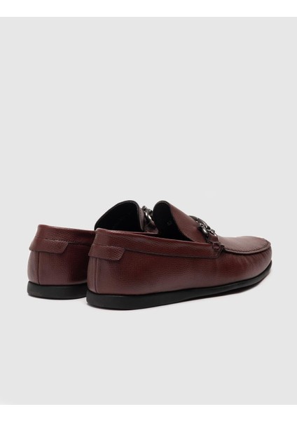 Hakiki Deri Bordo Erkek Loafer fırsatları