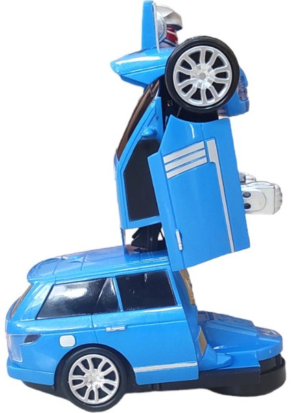 Robota Dönüşebilen Jeep Araba Işıklı Sesli Müzikli Kendi Kendine Gezen Pilli Oyuncak 20 Cm. fırsatları
