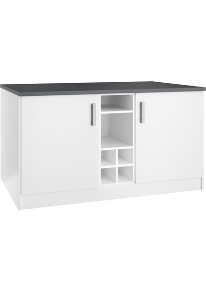 Helios Mutfak Alt Modül 2 Kapaklı -150 cm -Tezgah Dahil-Çok Amaçlı Dolap
