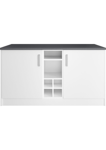 Helios Mutfak Alt Modül 2 Kapaklı -150 cm -Tezgah Dahil-Çok Amaçlı Dolap