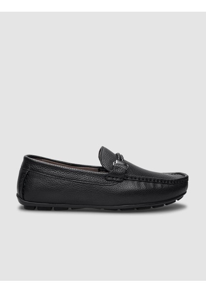 Özel Tasarım Blue Comfort Erkek Gerçek Deri Loafer Ayakkabı 010M823E Siyah