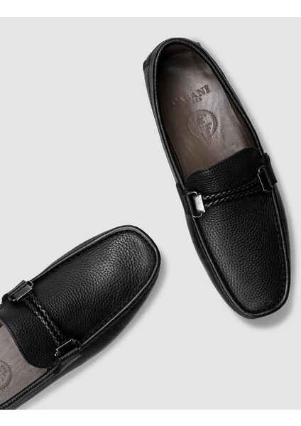 Özel Tasarım Blue Comfort Erkek Gerçek Deri Loafer Ayakkabı 010M823E Siyah