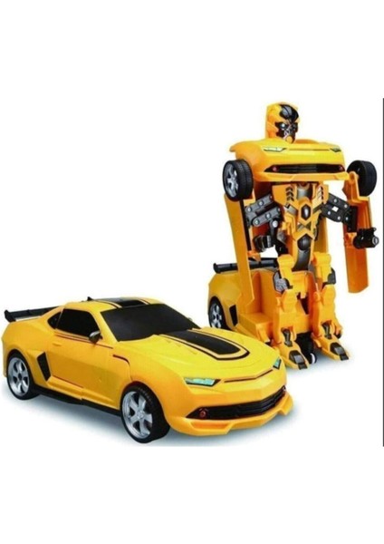 Bumblebee Robota Dönüşen Araba Pilli, Işıklı, Sesli, Camaro Robot Olan Bumble Bee Araba Transformers 25 cm fırsatları