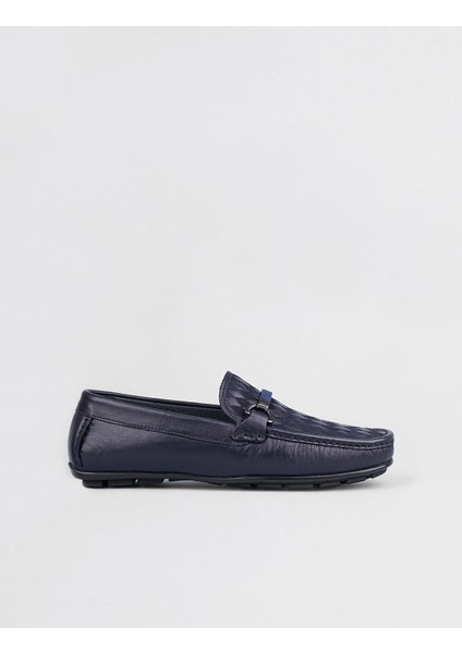 Deri Lacivert Erkek Loafer