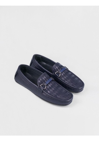 Deri Lacivert Erkek Loafer