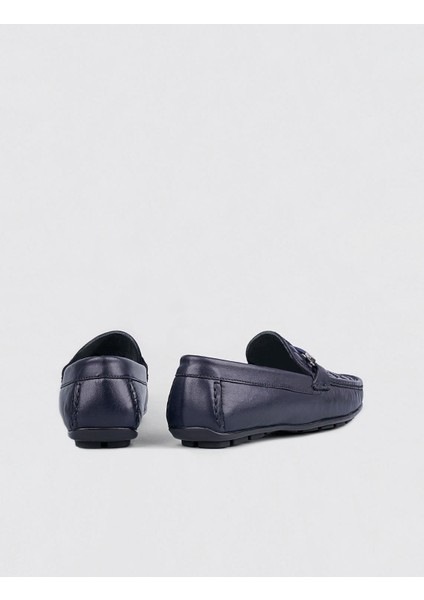 Deri Lacivert Erkek Loafer