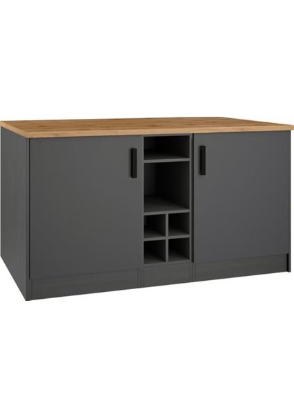 Helios Mutfak Alt Modül 2 Kapaklı -150 cm -Tezgah Dahil-Çok Amaçlı Dolap