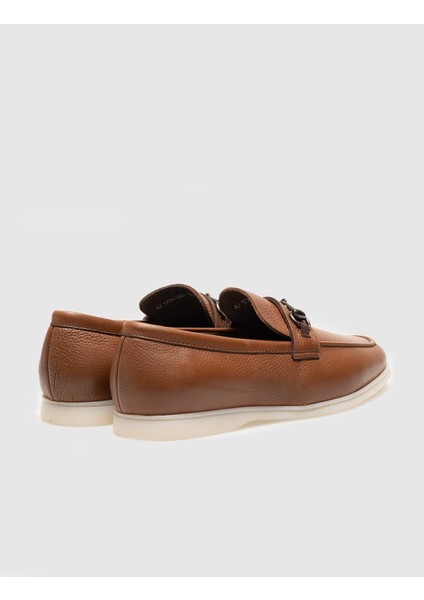Hakiki Deri Taba Tokalı Erkek Loafer