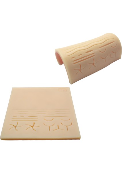 Edulaparoskopi Silikon Dikiş Pedi 18X18 cm Eğitim Matı Travmatik Dikiş Pedi Model B