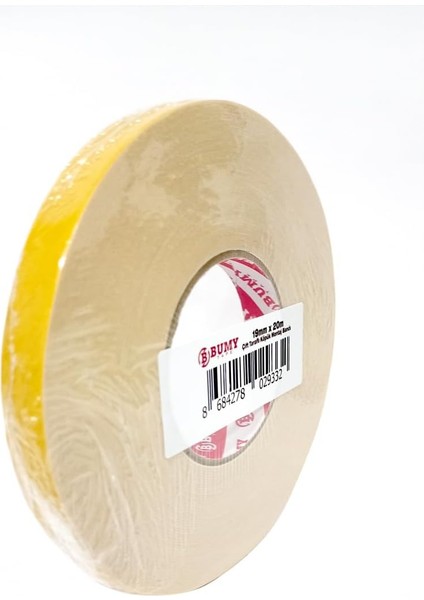 Çift Taraflı Köpük Montaj Bandı 19 mm x 20 mt - Iç Mekan Kullanıma Uygun