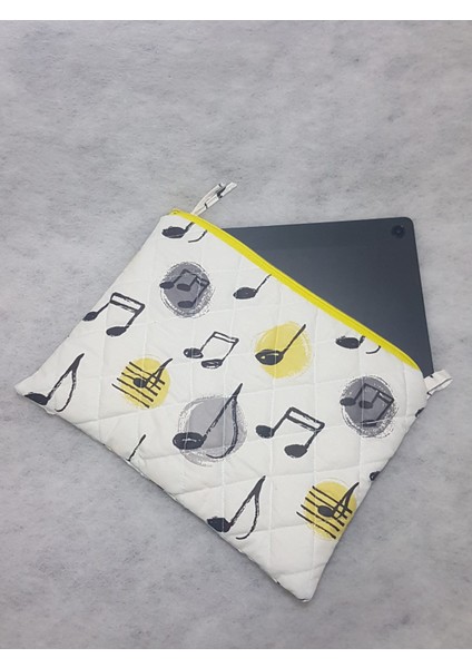 Laptop macbook Uyumlu Tablet Apple iPad Kılıfı Nota Desenli
