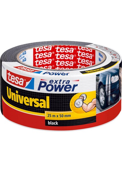 Duct Tamir Bandı, Extra Power Universal Siyah, 25M x 50MM