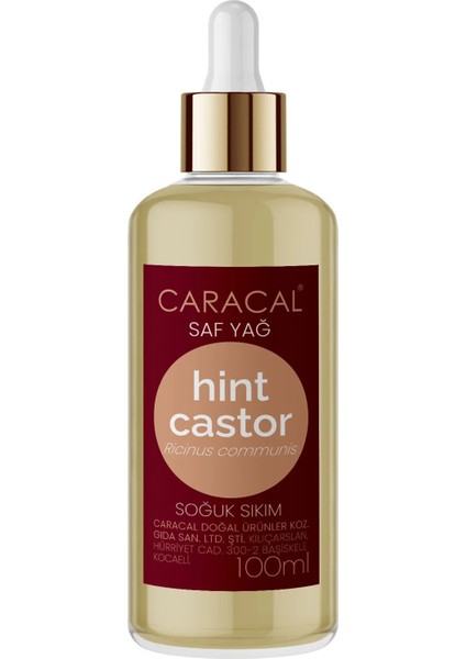 Doğal Hint Yağı Soğuk Sıkım Hint Yağı Saf Hint Kastor Yağı 100ml Castor Oil