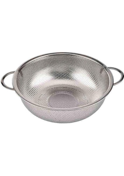 Çift Kulplu Metal Süzgeç, Mutfak Için 3 Farklı Boy (25 Cm)