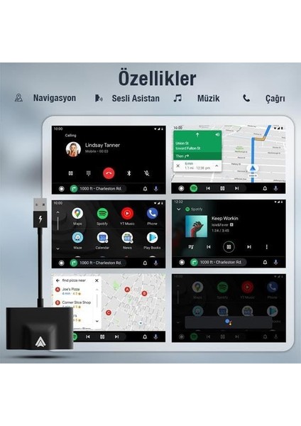 Android Kablosuz Carplay Çevirici Android Multimedya Carplay Adaptörü Otomatik Bağlantı