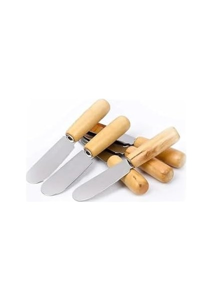 Terayağ Bal Çikolata Bıçağı, 6 Lı Ahşap Saplı Kahvaltı Spatulası