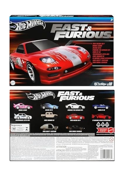 HVX27 Hw Fast & Furious 10-Pack, Oyuncak