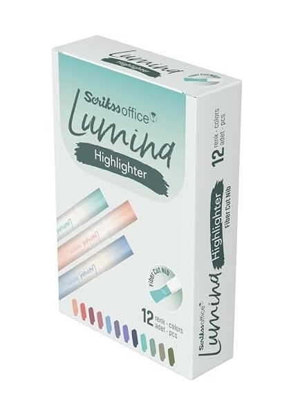 Office Lumina Fosforlu Kalem Lotus Colour - 687U 12 Lik Amb