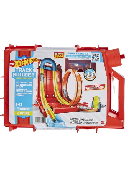 Wheels Track Builder Benzin Bidonu Akrobasi Seti, 4 Yaş ve Üzeri, HDX78