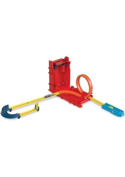 Wheels Track Builder Benzin Bidonu Akrobasi Seti, 4 Yaş ve Üzeri, HDX78