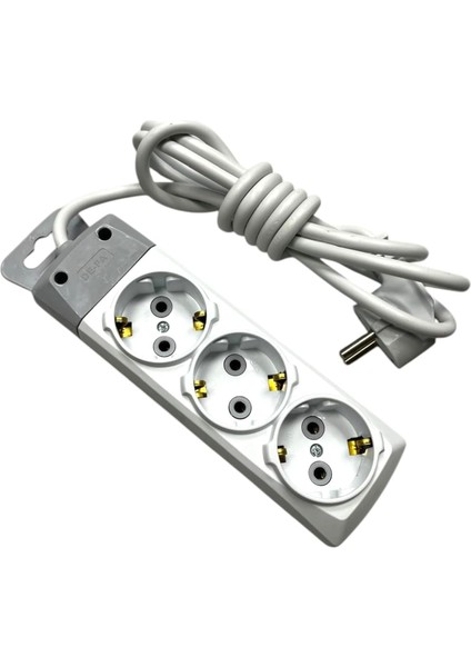 Üçlü Topraklı Grup Priz 2 Metre Kablolu 930102