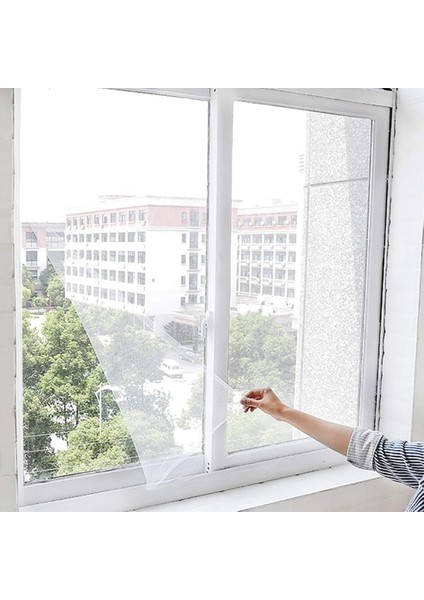Luas Pencere Sinekliği, Çift Kanat Beyaz Tül Sineklik, Sivrisinek Ağı, Sinek Böcek Tutucu, Aparatlı Cam Sinek Teli, Kolay Montaj 150 cm