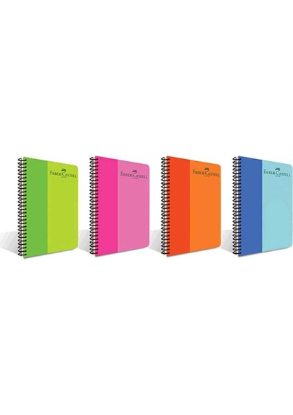Renkli Spiralli Defter, A4, 80 YAPRAK,70G Kağıt, Kareli, 500 Mikron Pp Kapak, Pet Spiralli, Asorti Renkler, Dayanıklı ve Kullanışlı