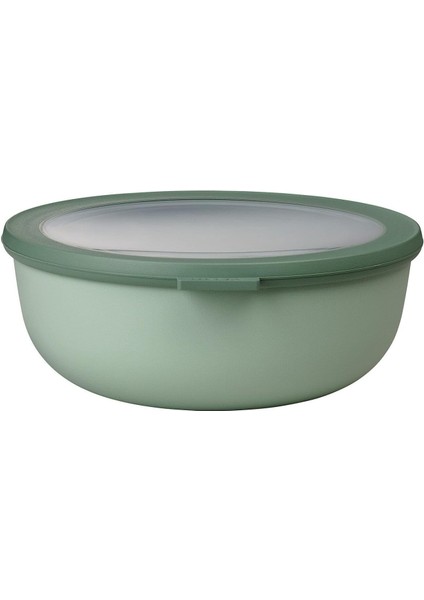 - Multi Bowl Cirqula Round - Kapaklı Saklama Kabı - Buzdolabı Için Hava Geçirmez Saklama Kutusu ve Mikrodalga Fırın Kabı Olarak Uygundur - 2250 ml - Nordic Sage