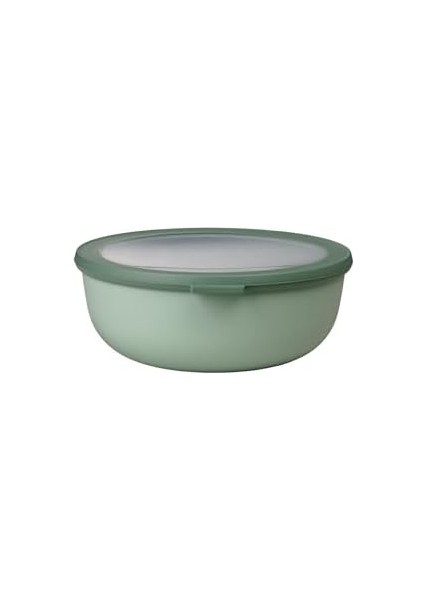 - Multi Bowl Cirqula Round - Kapaklı Saklama Kabı - Buzdolabı Için Hava Geçirmez Saklama Kutusu ve Mikrodalga Fırın Kabı Olarak Uygundur - 2250 ml - Nordic Sage