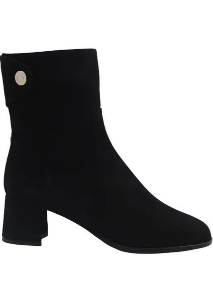 Poletto Hakiki Deri Sıyah Bot Topuklu 7734 11 S
